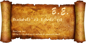 Budaházi Edvárd névjegykártya
